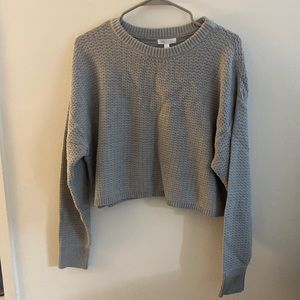 Cropped Grey Sweater
